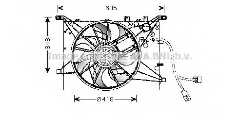 PRASCO VO7503 Fan, radiator